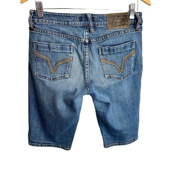 Volcom Bermuda Denim Jean Shorts  Size 7 - Picture 2 of 9
